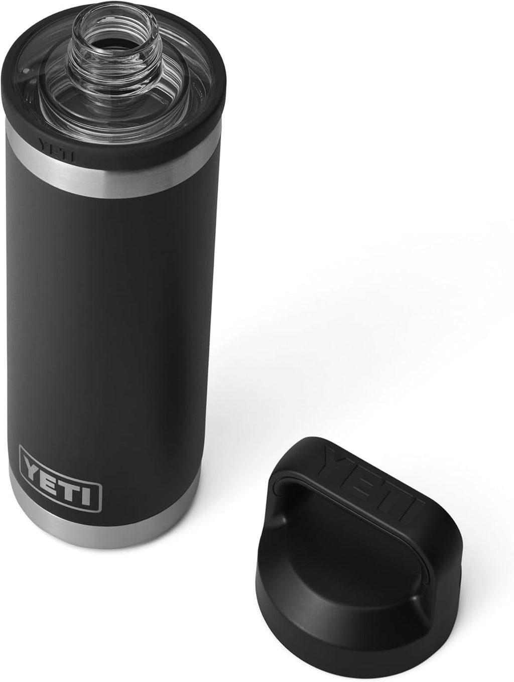 YETI Rambler 18 oz Bottle - Vacuum Insulated Stainless Steel with Chug Cap | Sleek Black Design