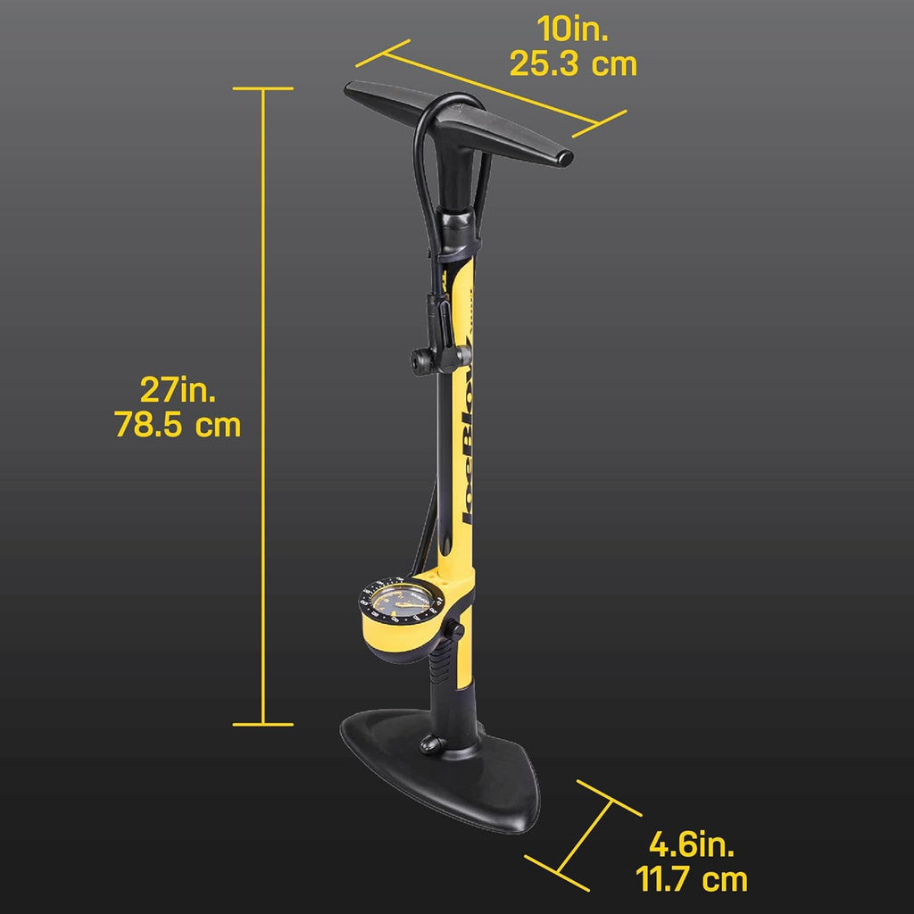 Topeak JoeBlow Sport III High-Pressure Bike Floor Pump - 160 PSI, Durable Steel, Ergonomic Design, Fits All Valves