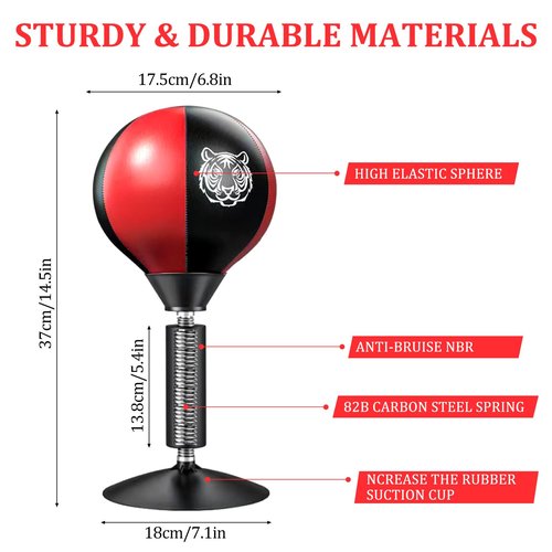 2026 New Desktop Punching Bag with Suction Cup, Relaxing Rage Punch Bag for Stress Relief, Upgraded Strong Suction Cup, Portable Tabletop Boxing Ball for Adults, Youth, Office, Home, Friends.