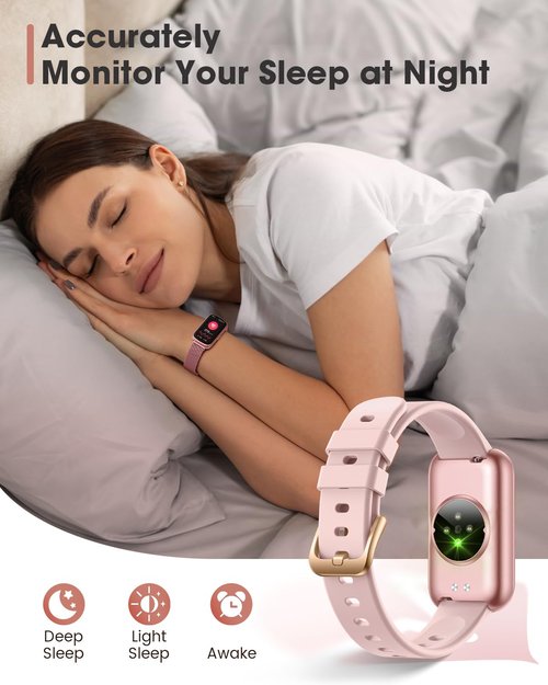 DEKELIFE Health Fitness Tracker, Smart Watches for Women with 24/7 Heart Rate,Sleep Tracker, 20+ Sport Modes Fitness Watches for Women, Smart Watch for Phones, IP68 Step Tracker, Pedometer Watch
