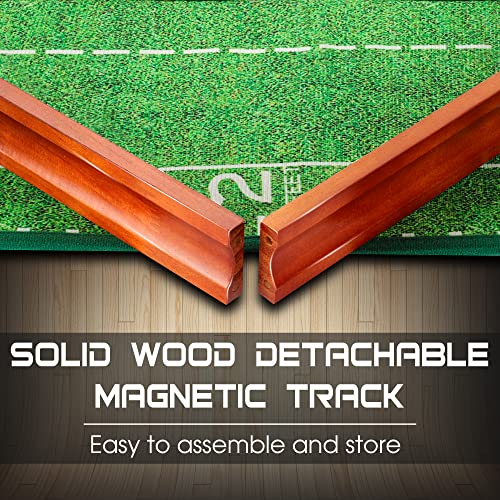 FAFAMESO Dual Hole Indoor Golf Putting Mat with Ball Return, 9.8ft Practice Green for Home & Office