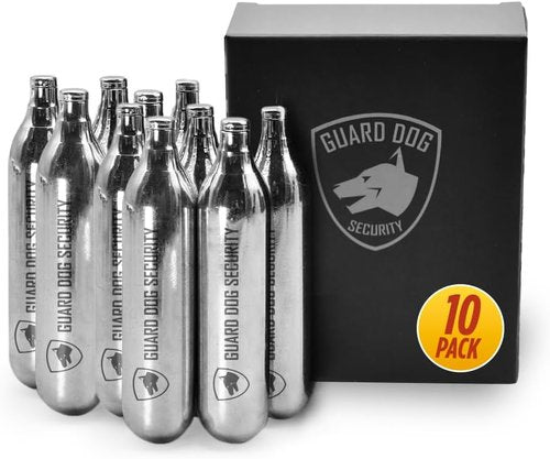 Guard Dog Security CO2 Cartridges - 8g/12g Non-Threaded for BB Guns, Airsoft & Paintball | Secure Fit & Solid Seal