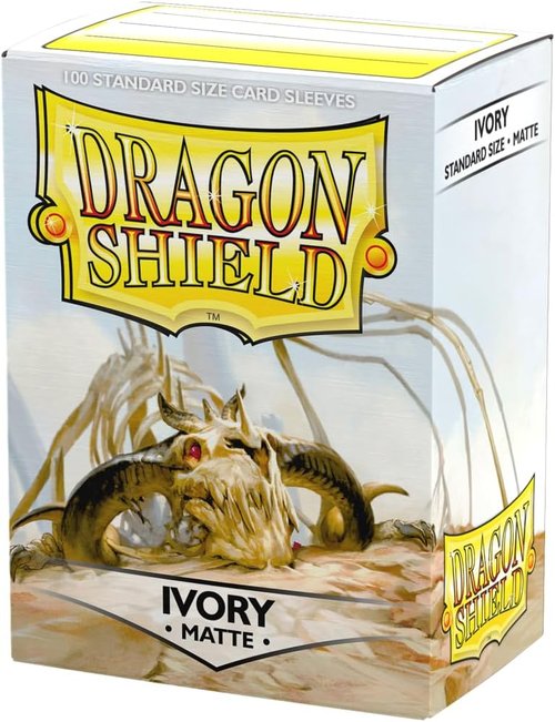 Dragon Shield | Matte Standard Size Card Sleeves | 100 Count - Smooth & Durable TCG Protection | Ivory