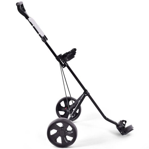 DORTALA Golf Cart, 2 Wheel Foldable Golf Trolley Push Pull Cart with Scoreboard, Multifunctional and Convenient Golf Cart Quickly Opened and Closed