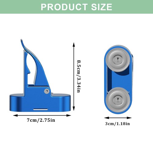 Tivora Magnetic Holder for Golf Cart - Blue, Fits 30-70 Ring, Golf Cart Holder with Strong Magnet, Secure Holder for Golf Cart and Outdoor Use