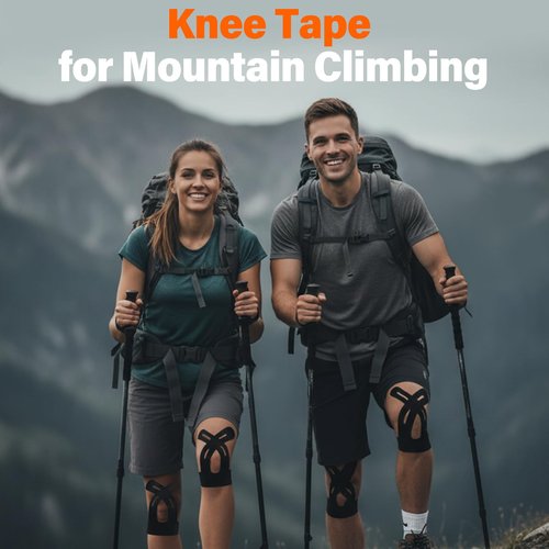 14 Pcs Precut Kinesiology Tape for Knees - Knee Support & Stability, Reduces Pressure Feel, Waterproof, Elastic Strong Adhesive Athletic Tape, Latex-Free, Breathable, for Running, HIIT, Squats