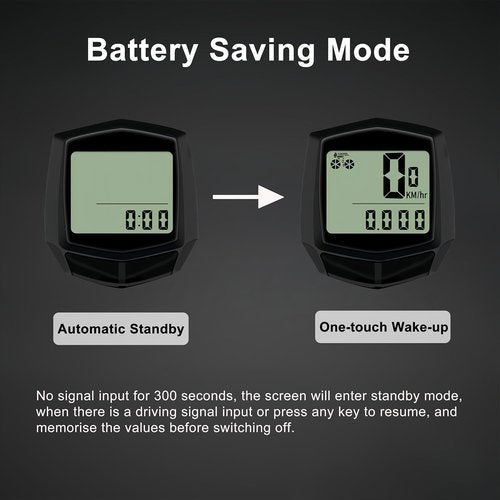 Bike Computer - Waterproof Speedometer & Odometer with LCD Display | Multi-Function for Road & MTB