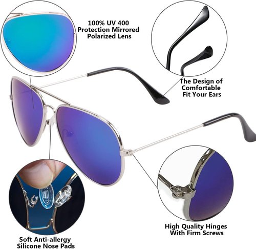 Creamily Kids Aviator Sunglasses - UV Protection Eyewear for Ages 2-9 | Stylish & Durable Design