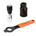Oumers Bike Crank Extractor and Bottom Bracket Remover with 16mm Spanner Wrench, Bicycle Removal Tool Puller Tool-Bike Crank Arm Remover Spanner Repair Tools Kit