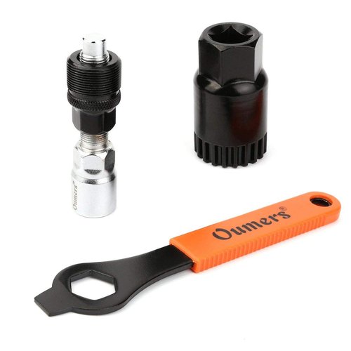 Oumers Bike Crank Extractor and Bottom Bracket Remover with 16mm Spanner Wrench, Bicycle Removal Tool Puller Tool-Bike Crank Arm Remover Spanner Repair Tools Kit