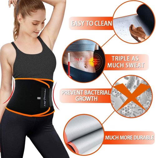 KingPavonini Waist Trimmer - Premium Sweat Belt for Men & Women | Plus Size, Upgraded Design
