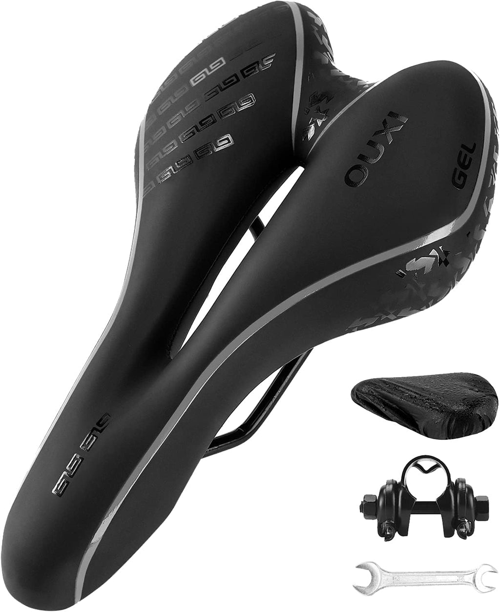 OUXI Comfort Bike Seat - Soft Gel Bicycle Saddle with Shock Absorption | Waterproof for Men & Women