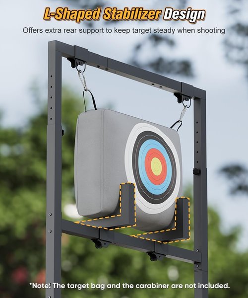 Adjustable Archery Target Stand - Portable Holder for Foam & 3D Targets | Ideal for Indoor/Outdoor Practice
