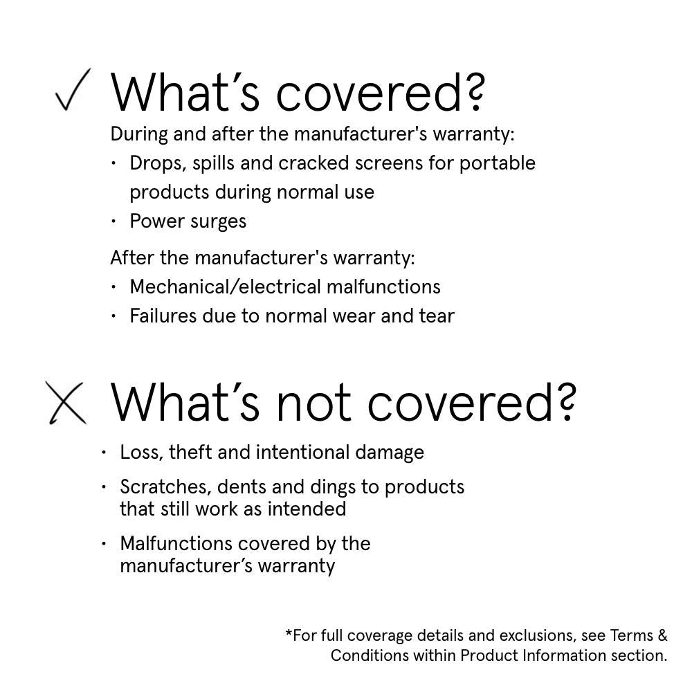 ASURION 2 Year Personal Care Protection Plan ($150 - $174.99)