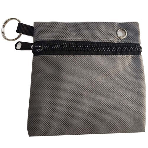Youkang Golf Tee Pouch, 4.4 X 4.4 Inch Professional Zipper Golf Tee/Ball Pouch Bag with Key Ring