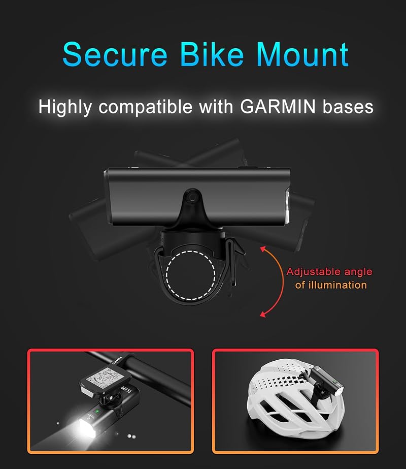 Towild CL600 Bike Front Light — Rechargeable, Waterproof, Garmin/GoPro Mount Compatible