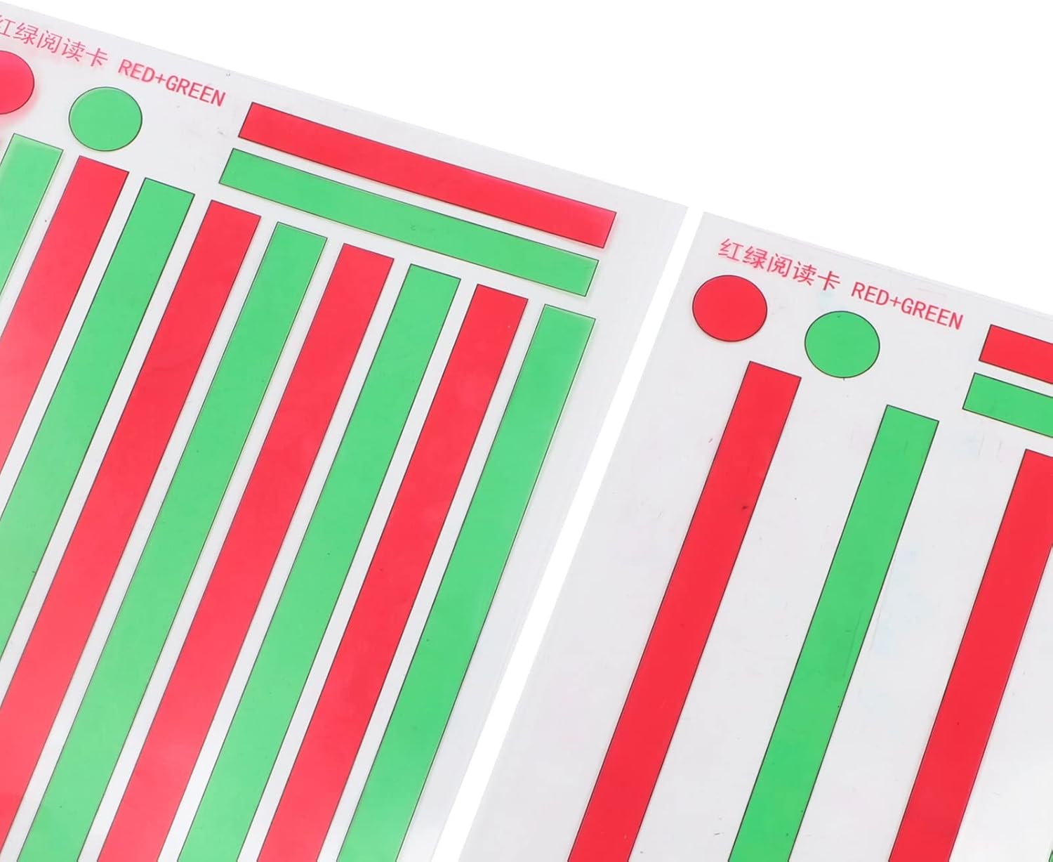 Red Green Vision Correction Cards - Myopia & Strabismus Eye Training Glasses for Amblyopia | Reading Aids
