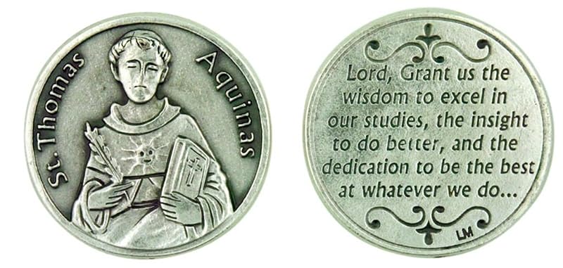 Pocket Token: Patron of Academics Saint Thomas Aquinas Prayer Back