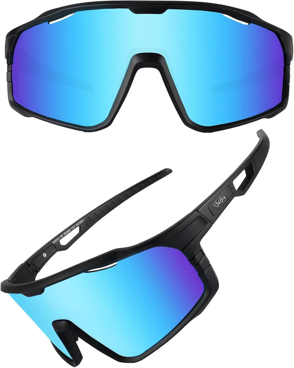 Ukoly Cycling Glasses - UV400 Sports Sunglasses for Men & Women | HD Lens for Running, Baseball, Fishing, Golf