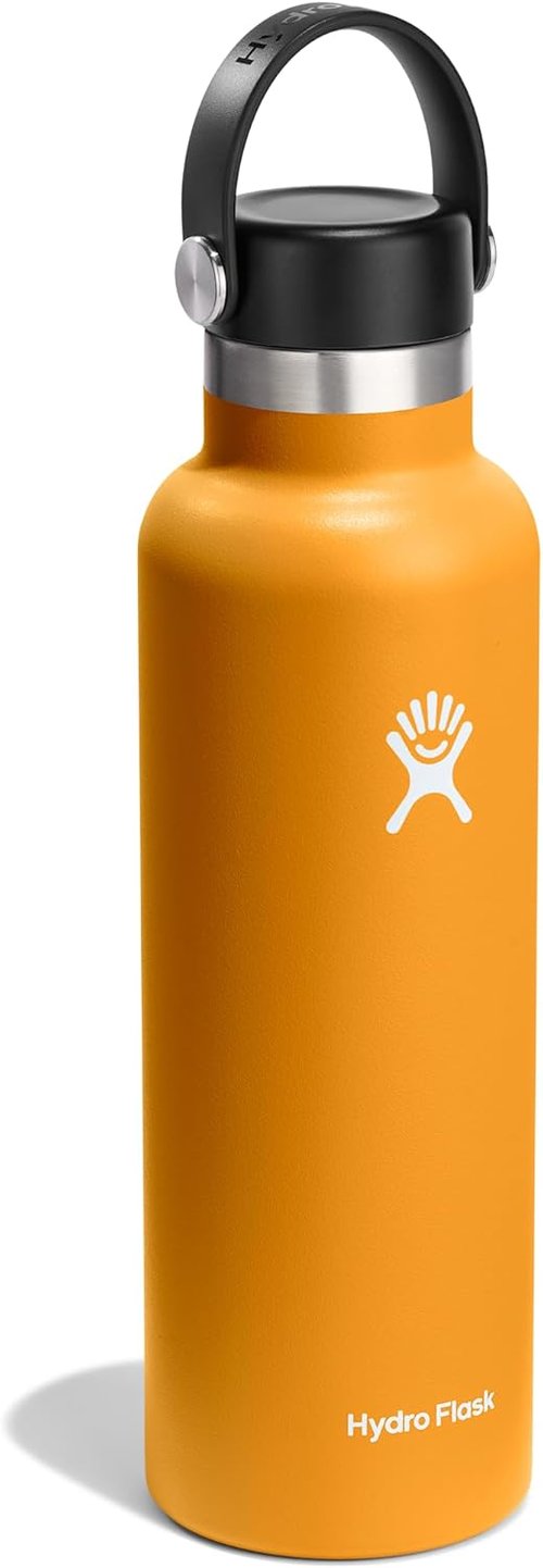 Hydro Flask Water Bottle - Insulated Stainless Steel - Leakproof Design in 21 Oz Fossil Brown