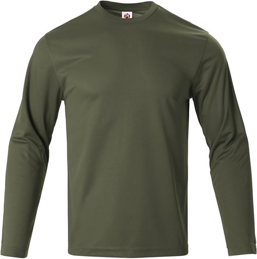 Facitisu Men's Long Sleeve Athletic T-Shirts - Quick Dry Workout Performance Tees | Activewear Pack