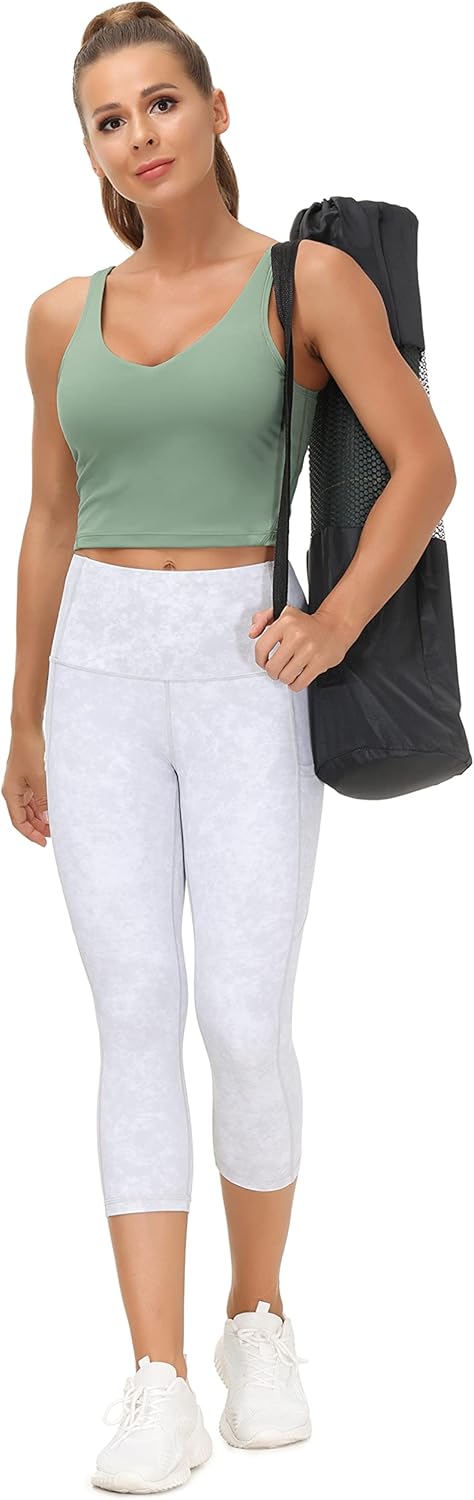 The Gym People Women's Sports Bra - Longline Wirefree Padded with Medium Support | Comfortable Fit