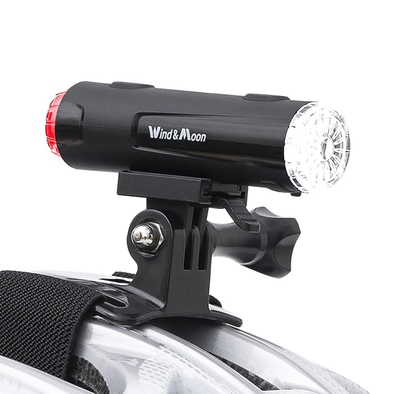 2-in-1 Rechargeable Helmet Light with 360° Front & Rear LED, IP66 Waterproof Bicycle Night Light