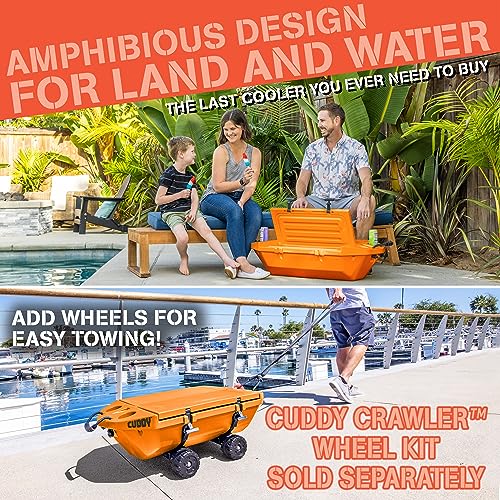 GoSports Outdoors 40QT Floating Cooler Orange - Amphibious Dry Storage for Water & Land