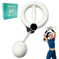 Hautrely Shoulder Reliever Ball Swing for Women, 360° Hand-Crank Chest Workout Equipment, Forearm Exerciser Fitness Equipment for Arm and Wrist (White)