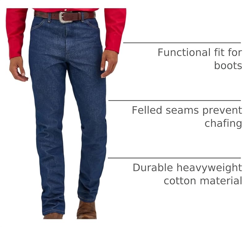Wrangler Men's Cowboy Cut Slim Fit Jeans - Rigid Indigo 34W x 32L