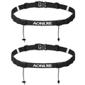 TRIWONDER Running Bib Holder Race Belt Runner Bib Strap Race Number Belt for Triathlon, Marathon, Running, Cycling (Black - 2 Pack)