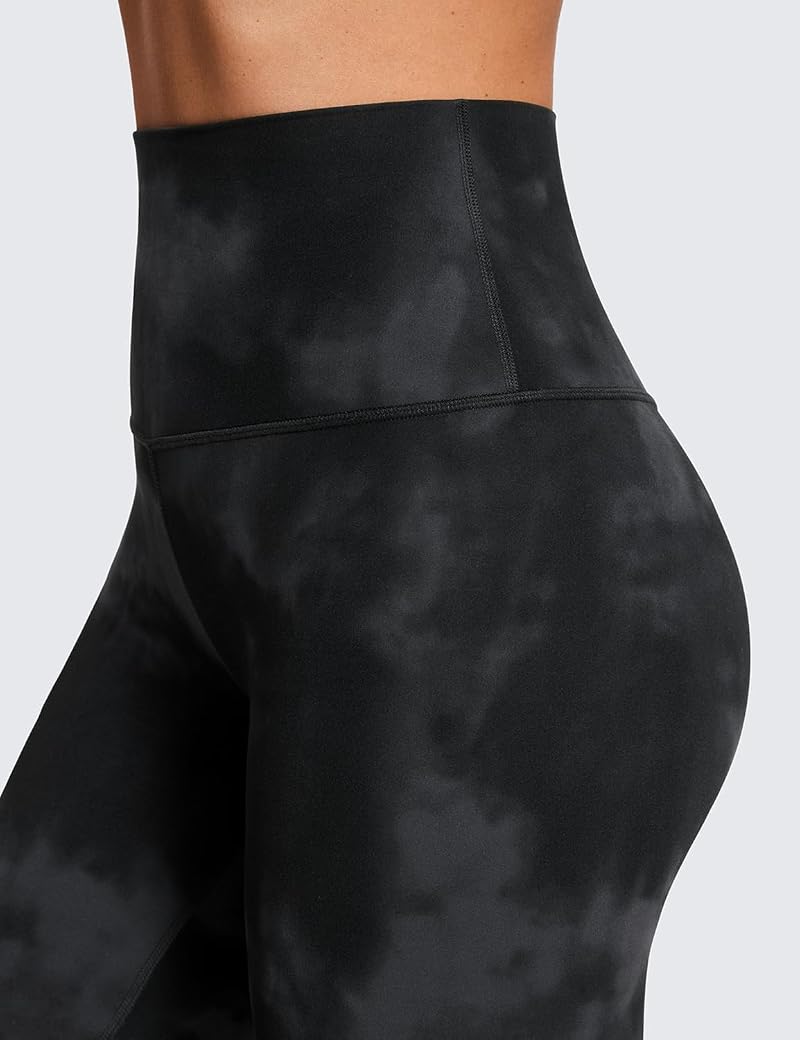 Butterluxe High Rise 8" Biker Shorts - Black Tie Dye (Medium) by CRZ YOGA