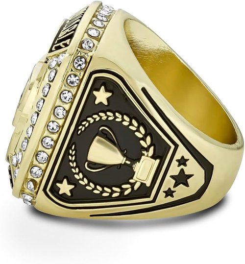 Express Medals Gold Basketball Champion Rings - 12 Pack Trophy Awards for Tournament Winners