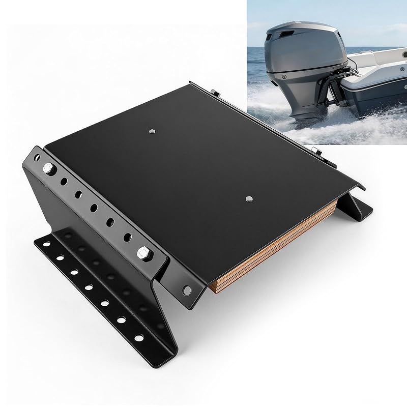 Setback Jack Plate for Outboard Motors up to 35 HP – 4" Lift Bracket by maXpeedingrods