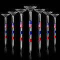 Kamitty Golf Tees Plastic, Unbreakable Golf Tee 3 1/4" Pack of 50/80 with Big Cup & 8 Prongs, Reduces Friction & Side Spin, Multiple Colors Long Golf Tees Bulk, American USA Flag (USA Flag 50 Pack)