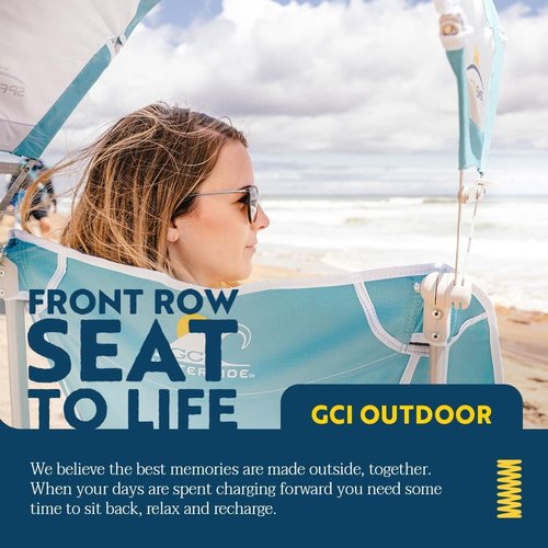 GCI Outdoor Pod Rocker Chair - Comfortable Outdoor Rocking Chair with Sunshade Canopy