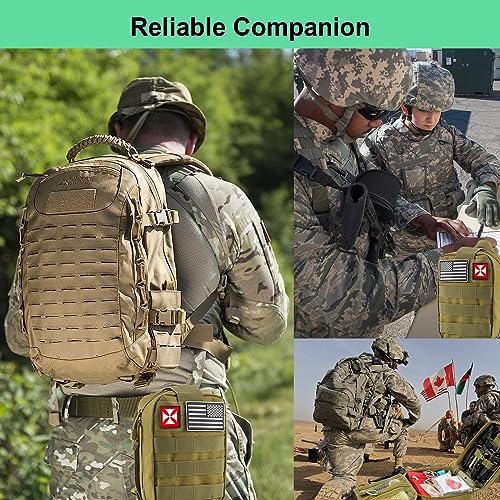 Green 256-in-1 Survival First Aid Kit with Molle Pouch for Camping Hiking Outdoor