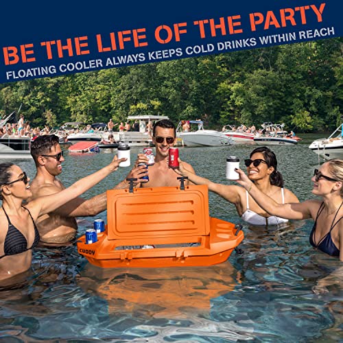 GoSports Outdoors 40QT Floating Cooler Orange - Amphibious Dry Storage for Water & Land