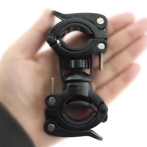 CChiai 360 Degree Rotating Flashlight Mounting Bracket Black Universal Bike Light Plastic Installation Stand Cycling Accessories for Securing Pump