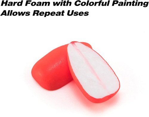 Dr.Fish 30 Pack Oval Foam Floats - Fishing Rig Bobbers for Trout & Pompano | Durable Strike Indicators