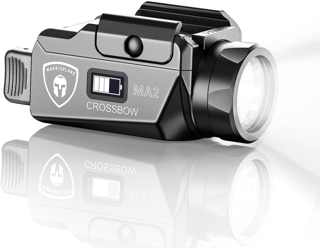 WARRIORLAND MA2 Compact Pistol Light - 800-Lumen Tactical Flashlight for 60+ Handguns | Fits G17, G19, P365, M&P 9