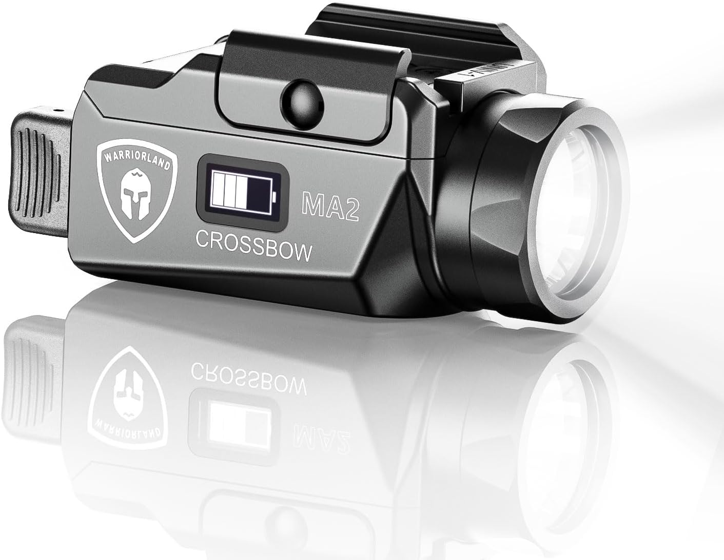 WARRIORLAND MA2 Compact Pistol Light - 800-Lumen Tactical Flashlight for 60+ Handguns | Fits G17, G19, P365, M&P 9