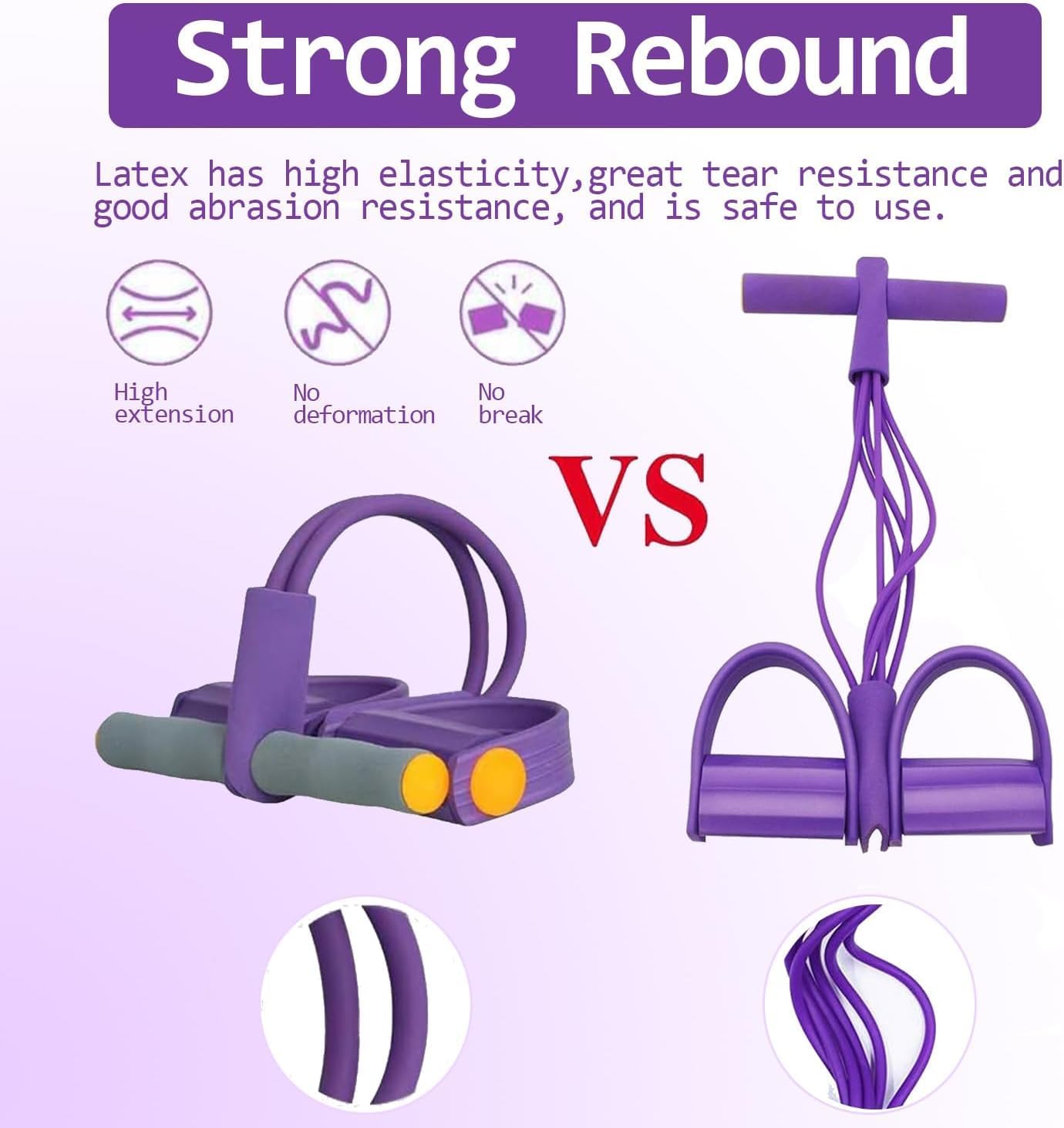 Skiennix Fitness Resistance Bands - 6 Tube Pedal Ankle Puller | 2025 Upgrade for Effective Workouts