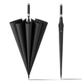 HOUSTIN 55/62 Inch Extra Large Golf Umbrella for Rain, Windproof Waterproof Automatic Open Stick Umbrellas for Adults and Family (DeepBlack)