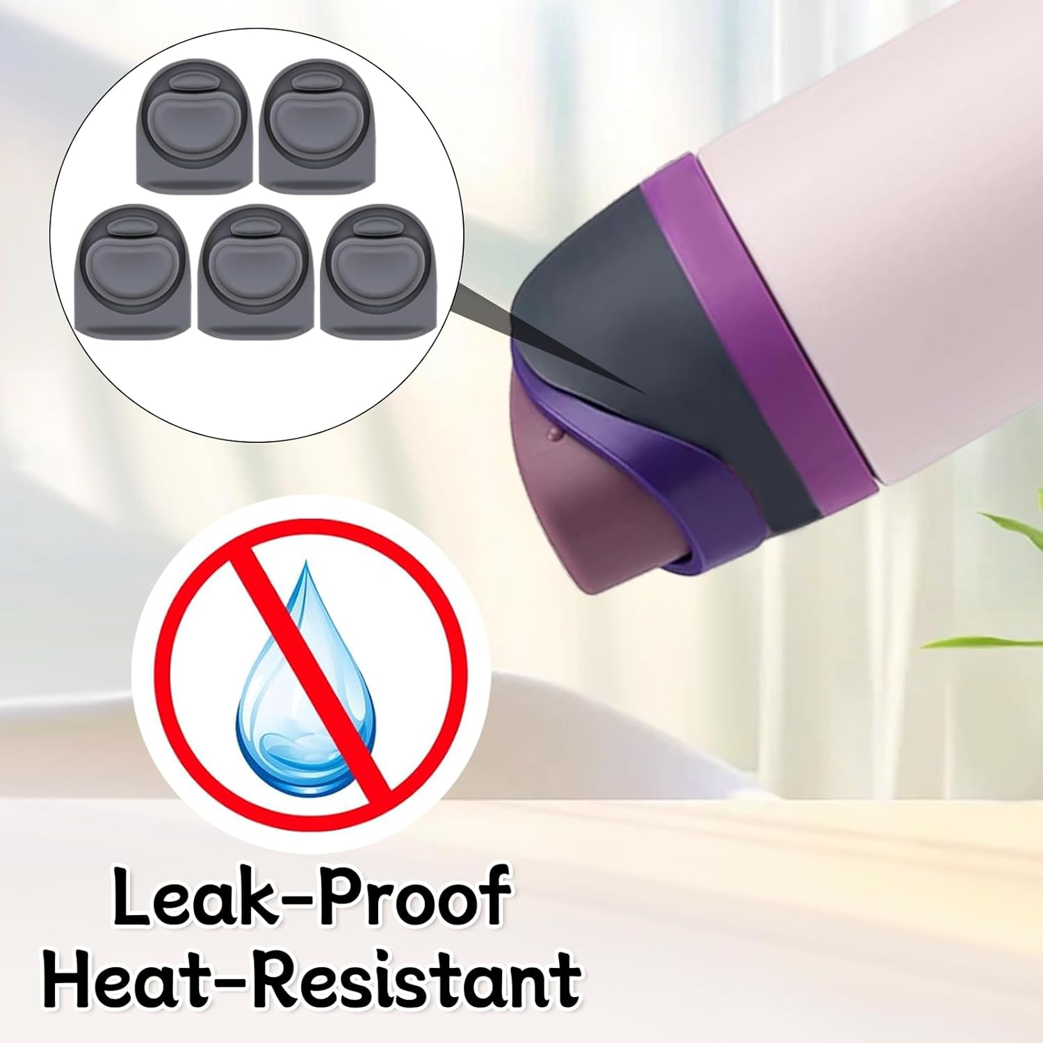 Owala | Replacement Rubber Seal Gasket for FreeSip Water Bottles - 5 Pcs Set for 16-40 Oz