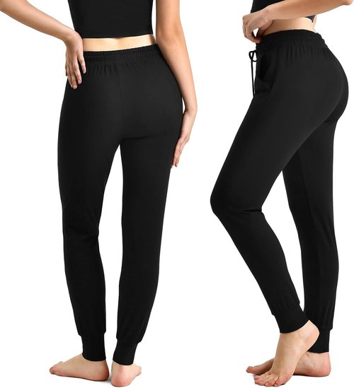 CADITEX Women's Joggers - Stretchy Active Sweatpants with Pockets for Travel & Workouts