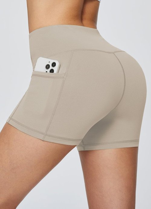 Baleaf Women's High Waist Biker Shorts - Spandex Workout & Yoga Shorts with Pockets | 8"/5"/3" Sizes