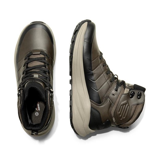 NORTIV 8 Men's Waterproof Hiking Boots Lightweight Non-Slip Outdoor Ankle Trekking Boots Expedition,Size 11,Dark Brown,SNHB241M