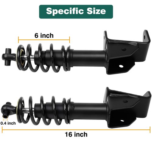 Yamaha Front Shocks Absorbers Set Fit Yamaha G29 Drive 2007-2016 Golf Cart Passenger and Driver Side OEM JW2-F3390-00-00 JW2-F3350-00 (Black)