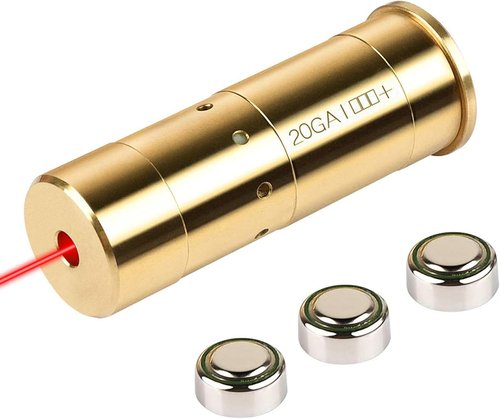 MidTen Bore Sight Laser - .45 ACP & 20-Gauge Red Dot Boresighter with Extra Batteries